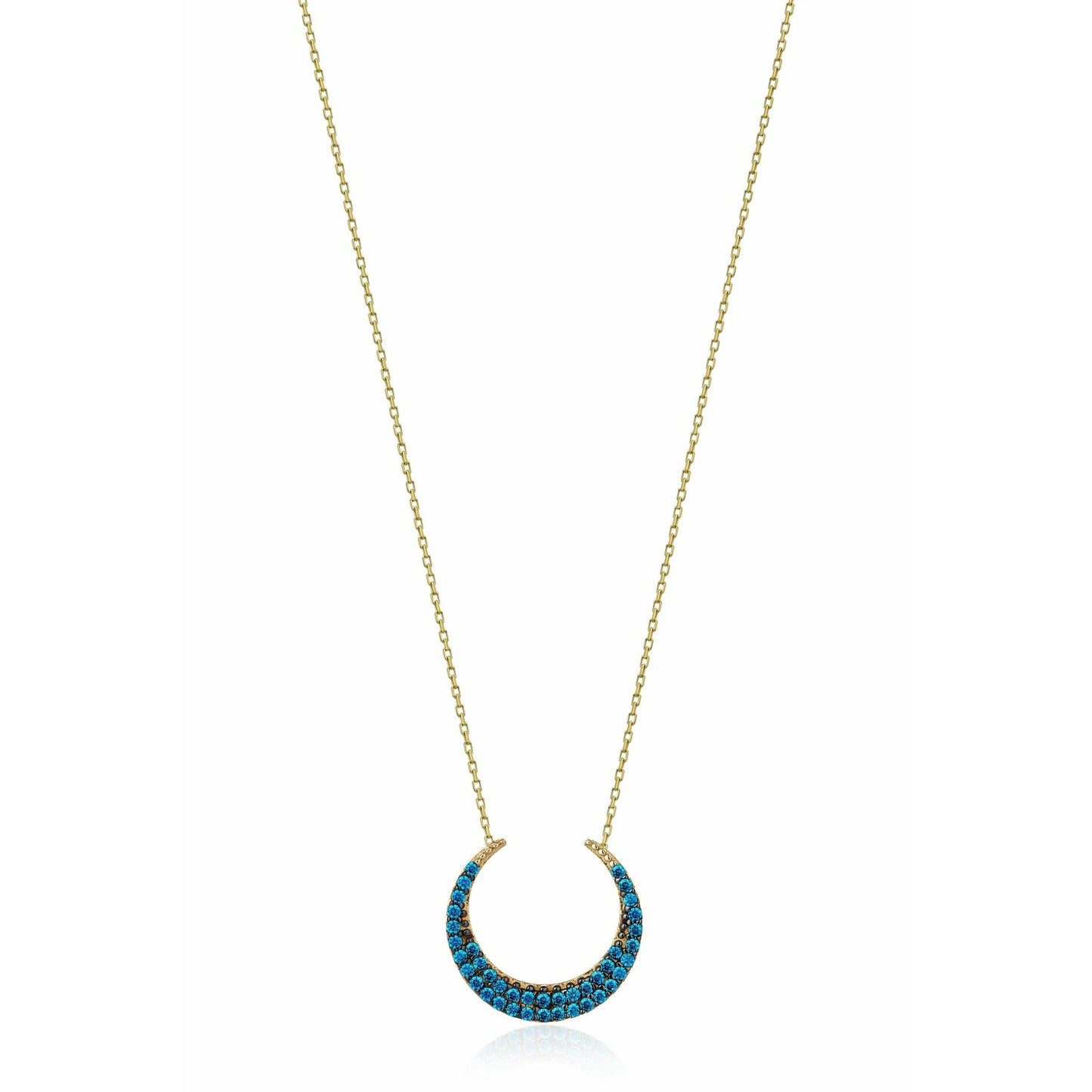 Gift 14K Gold Crescent Necklace