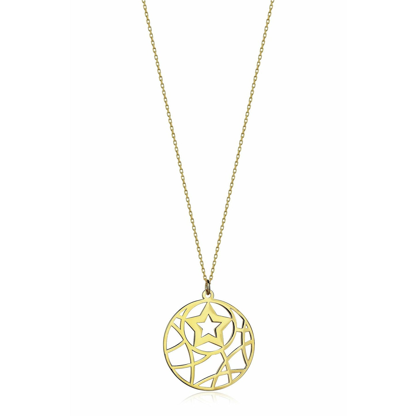 Special Design Gift Gold 14K Piece Locket Star Necklace