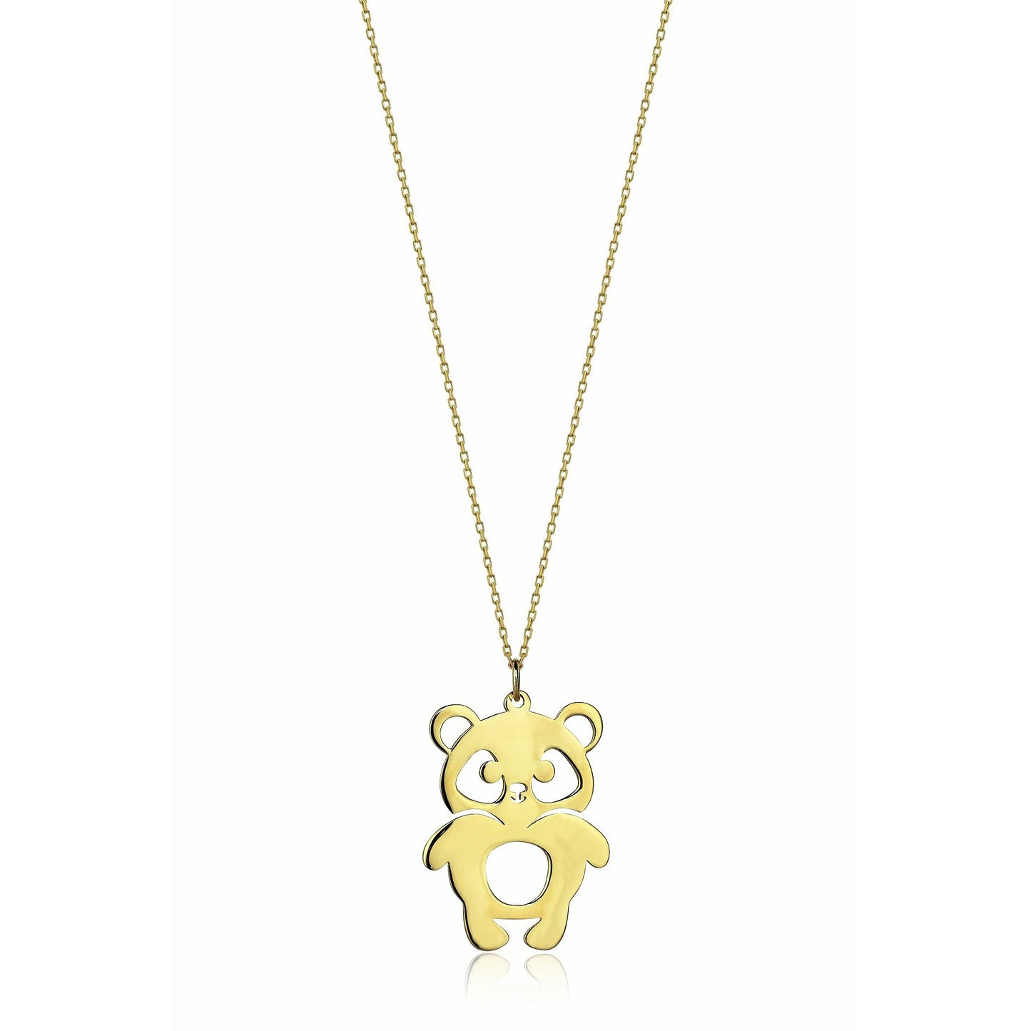 Special Design Gift 14k Gold Panda Necklace