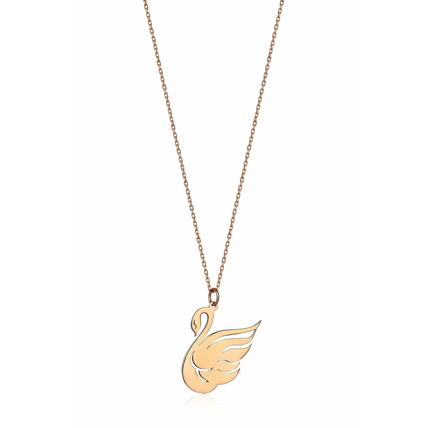 Special Design Gift 14K Gold Swan Necklace