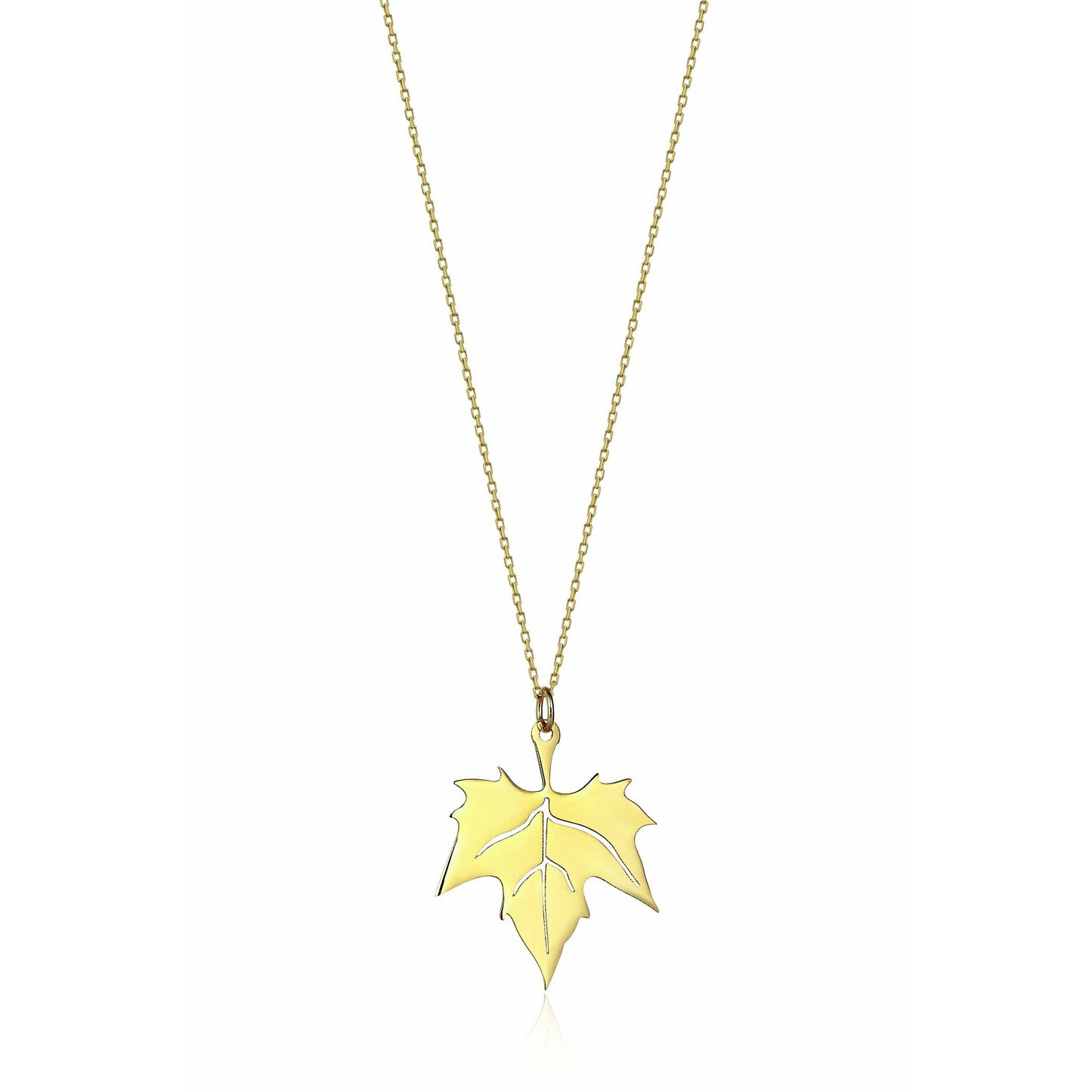 Special Design Gift 14K Gold Leaf Necklace