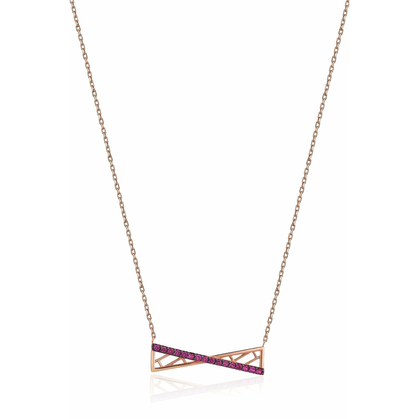 Gift 14k Gold Ribbon Necklace
