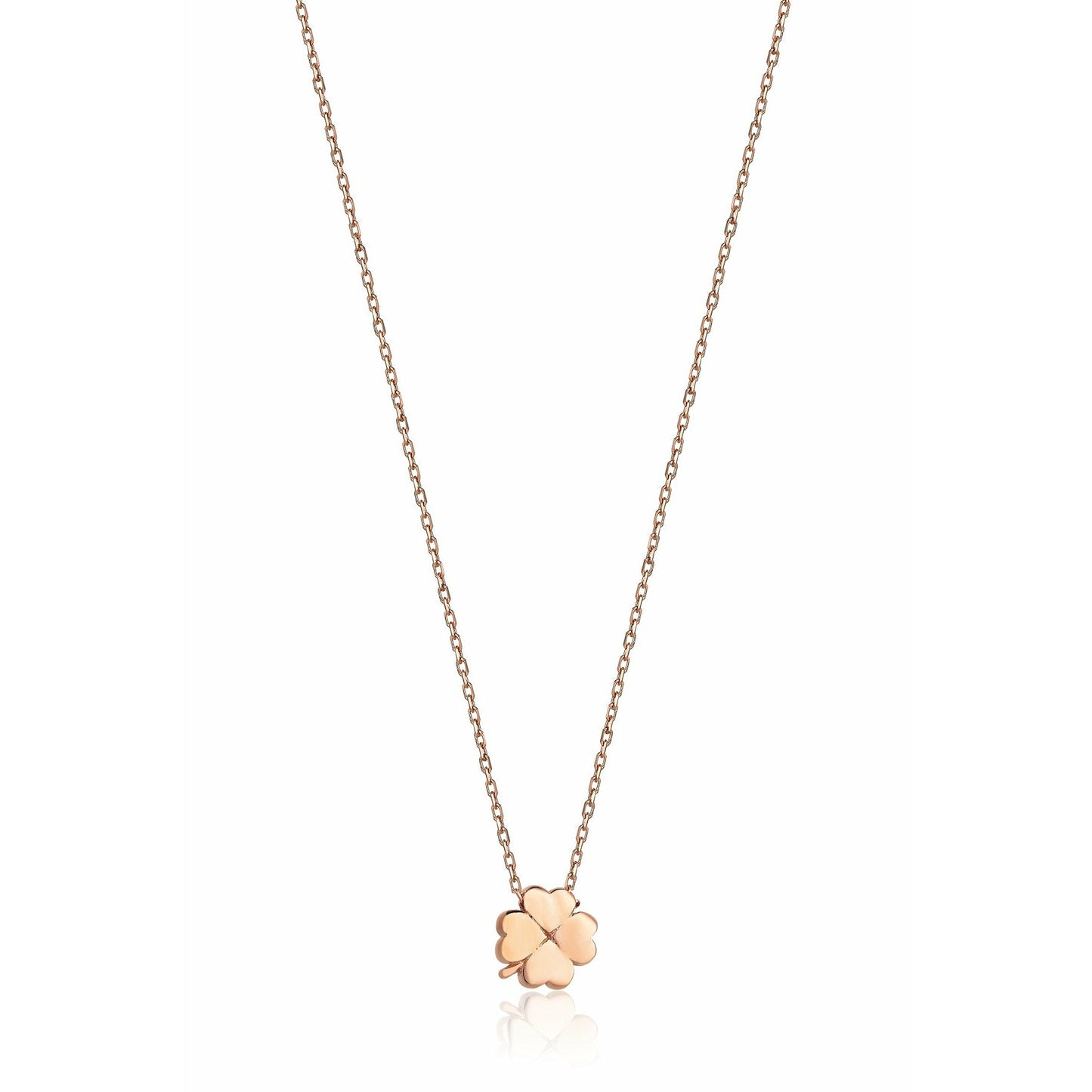 Gift 14k Gold Tiny Clover Necklace