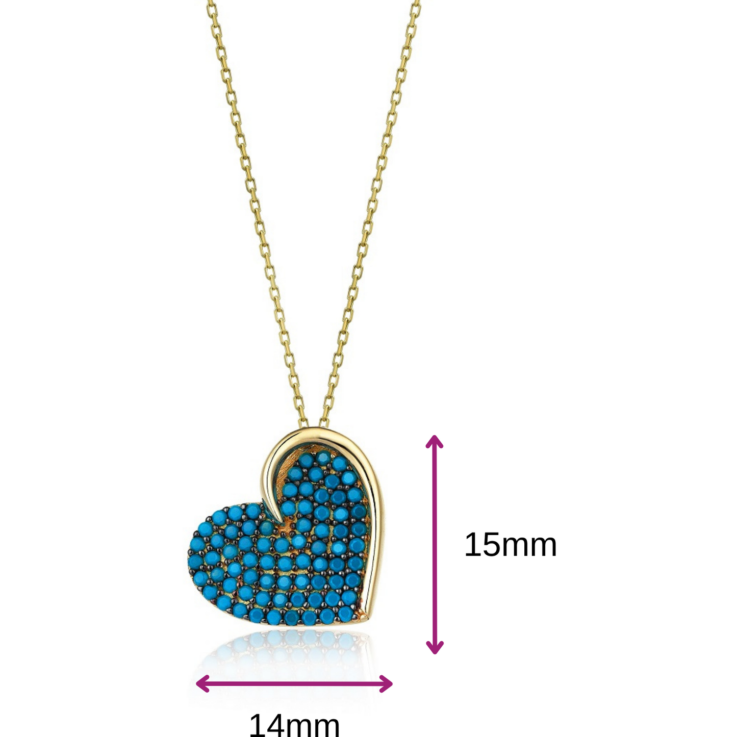Gift 14K Gold Heart Necklace