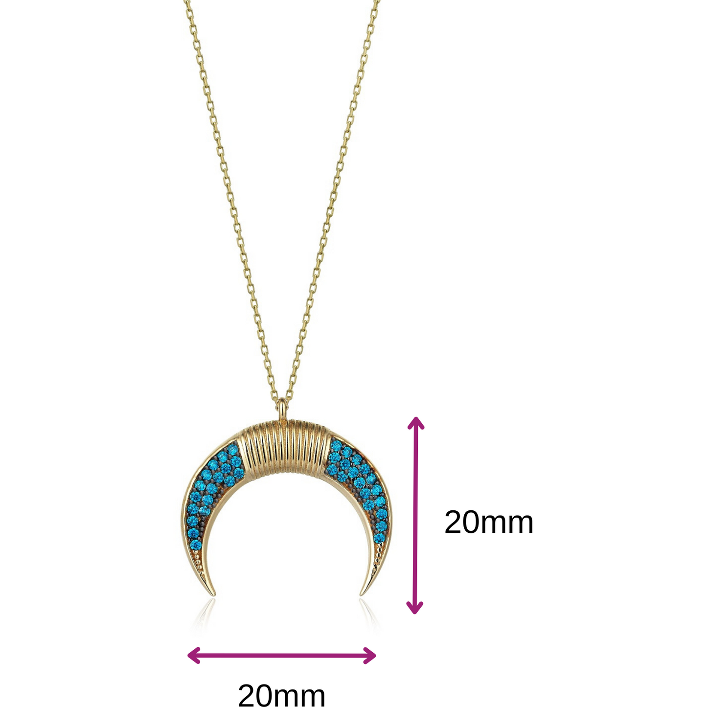 Gift 14K Gold Horn Necklace