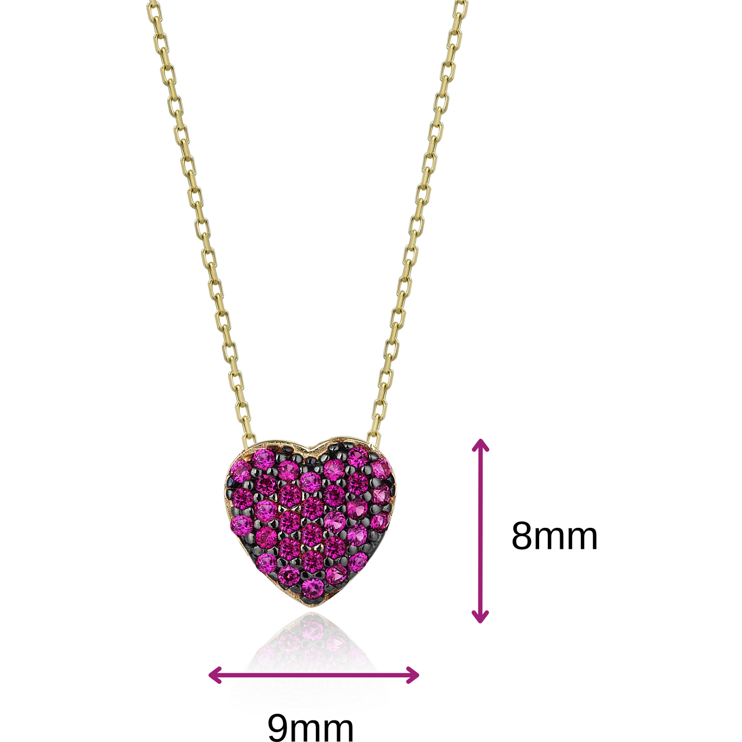 Gift 14K Gold Heart Necklace