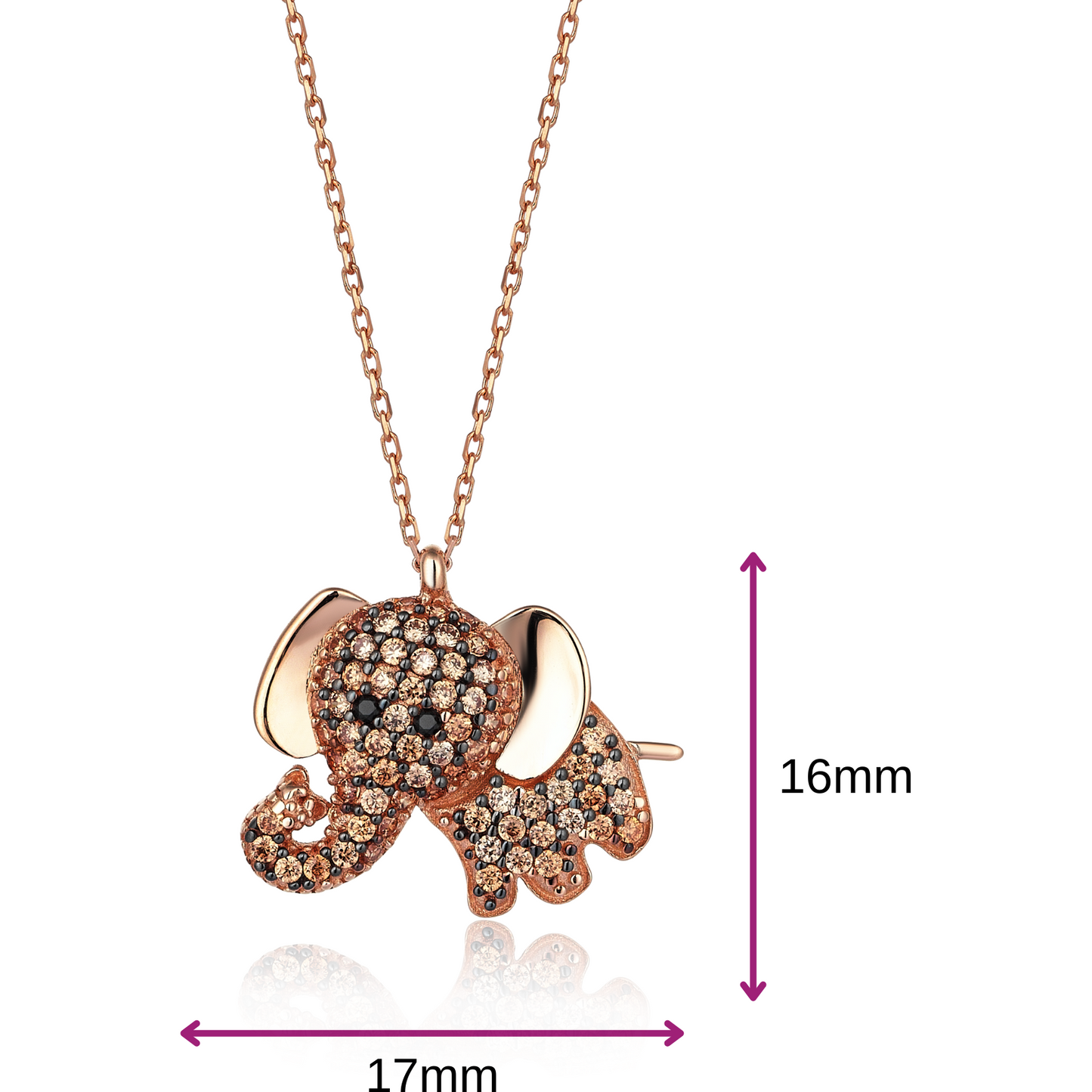 Gift 14k Gold Elephant Necklace
