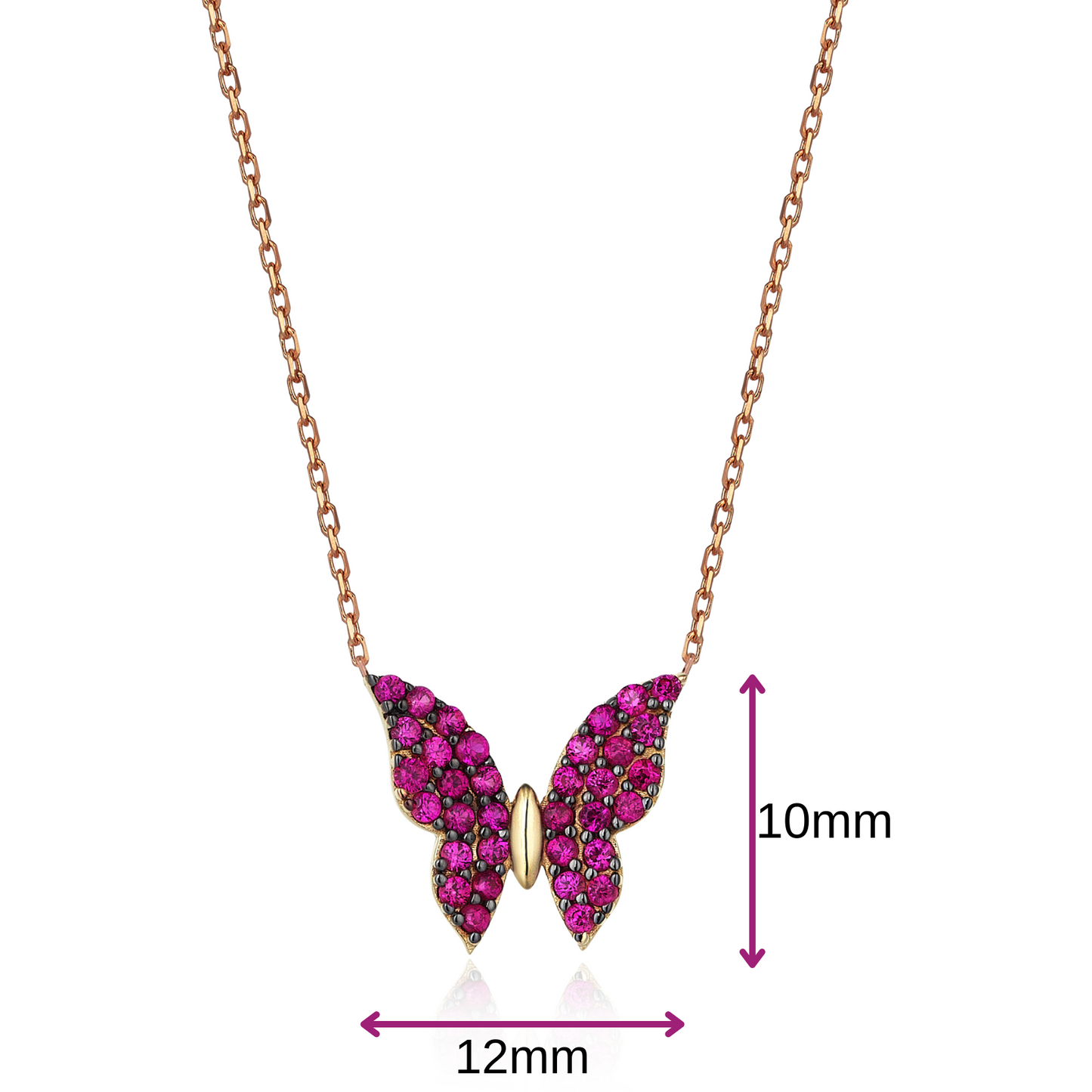 Gift 14K Gold Butterfly Necklace