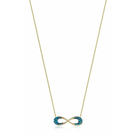 Gift 14k Gold Infinity Necklace 