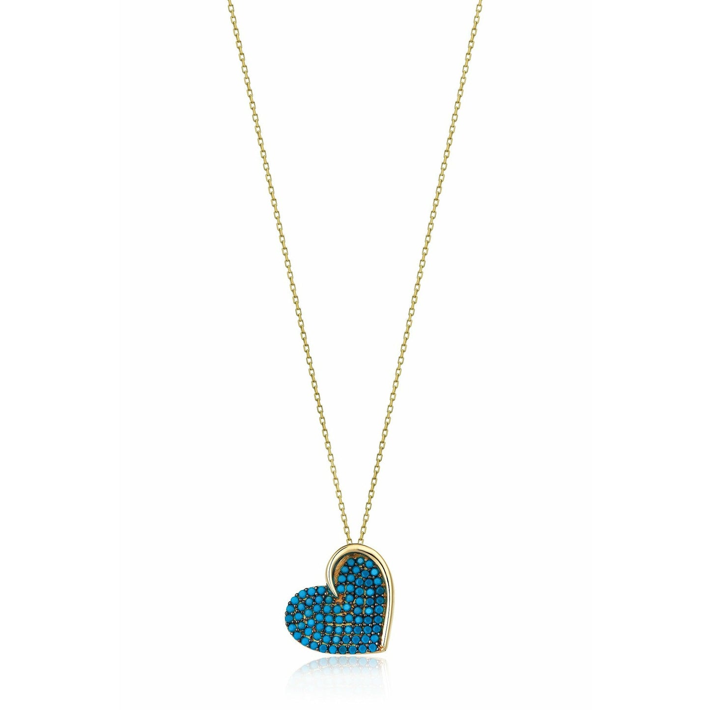 Gift 14K Gold Heart Necklace 