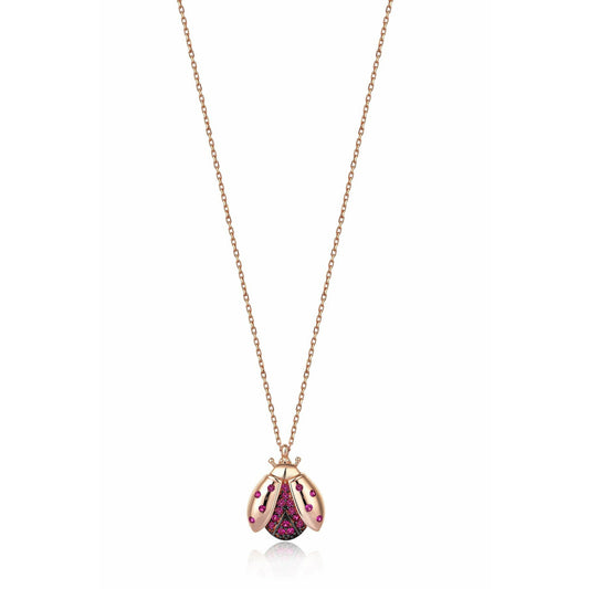 Gift 14k Gold Ladybug Necklace 