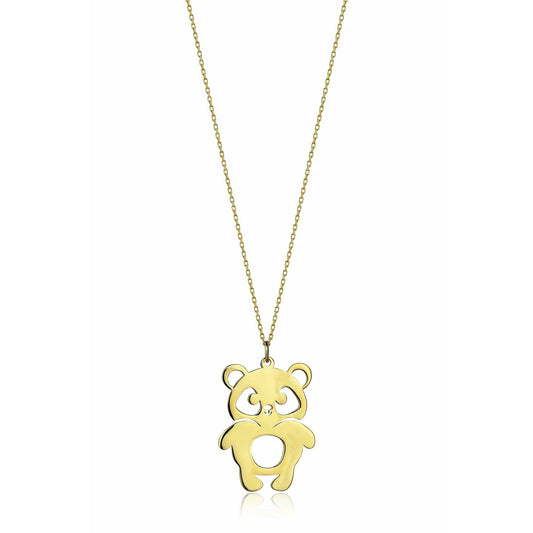 Special Design Gift 14k Gold Panda Necklace 