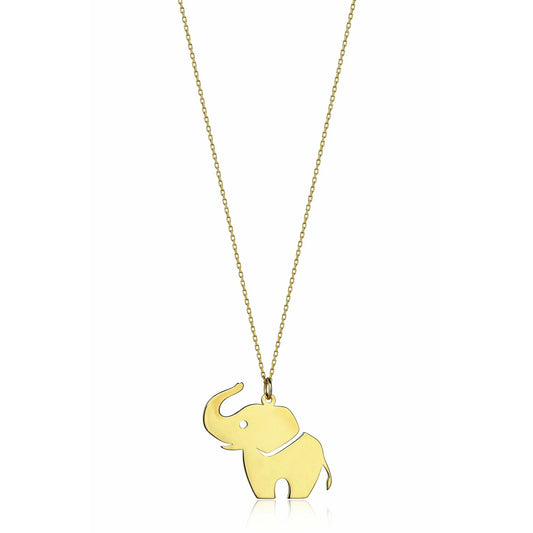 Special Design Gift 14k Gold Elephant Necklace