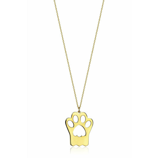 Special Design Gift 14k Gold Paw Necklace 
