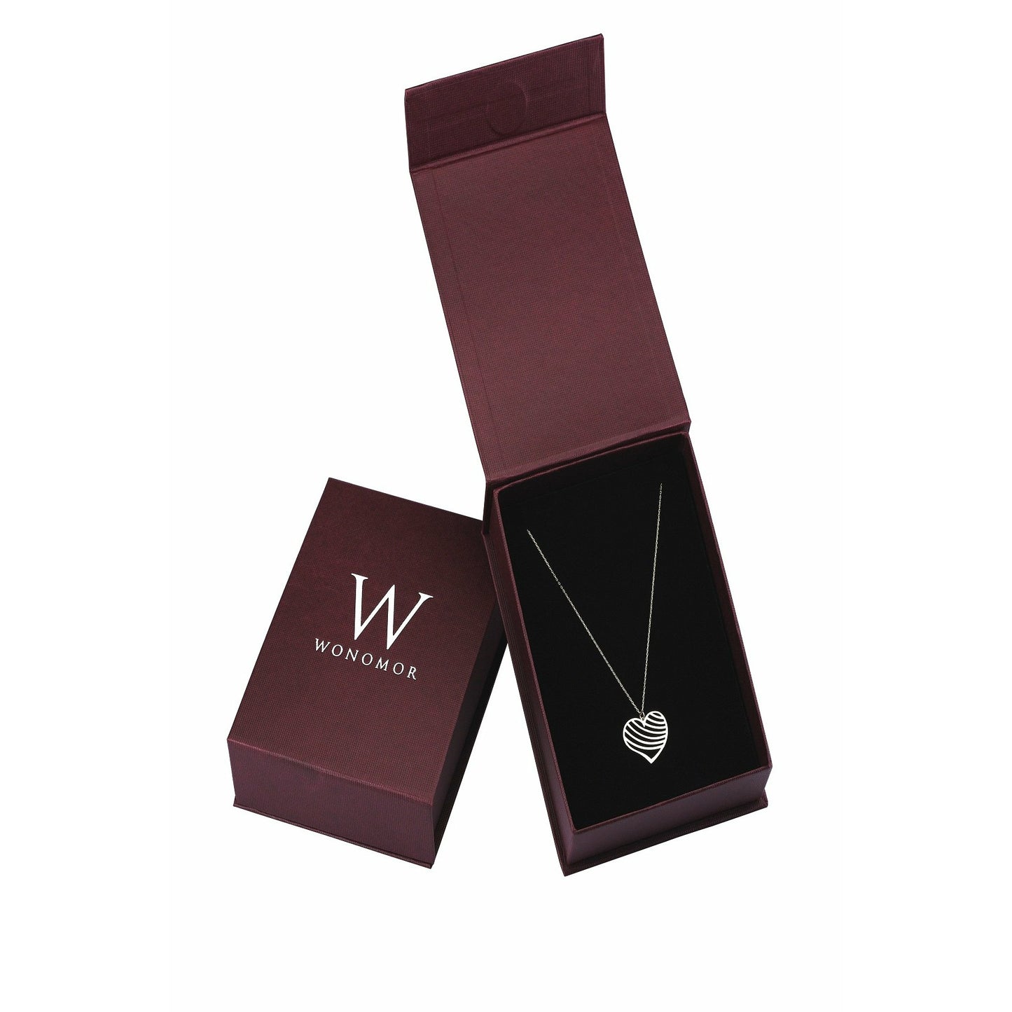 Special Design Gift 14k Gold Patterned Heart Necklace 