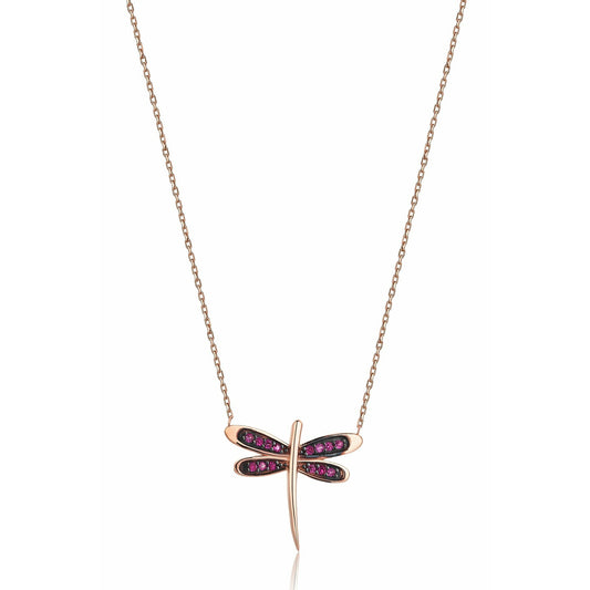 Gift 14k Gold Dragonfly Necklace